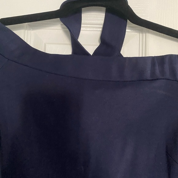 Venus size small off the shoulder navy dress - Picture 2 of 5